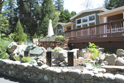 Front from stone wall